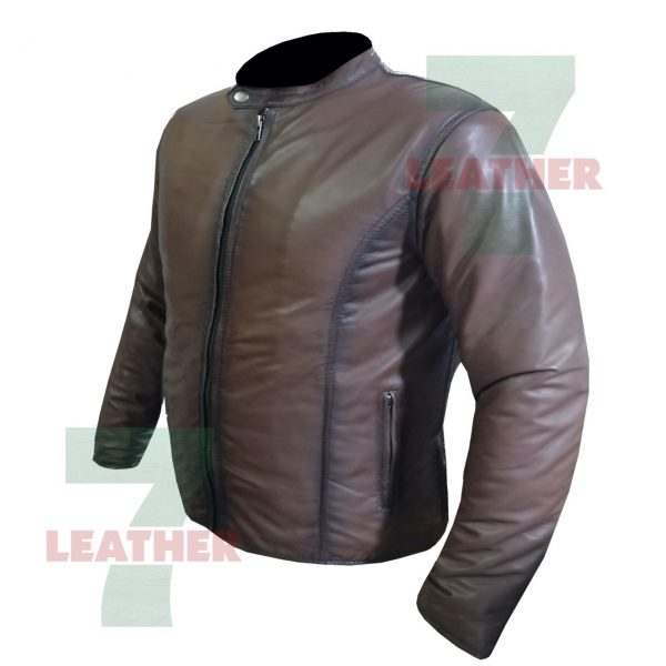  4574 Brown leather jacket